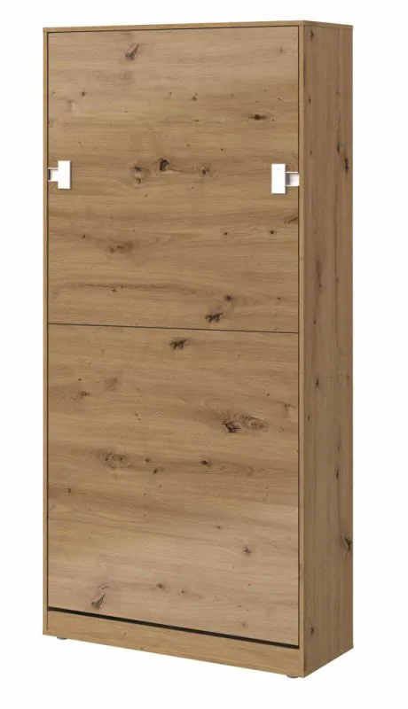 Letto a scomparsa verticale Garian 19 | Rovere e bianco | 90 x 200 cm | Design salvaspazio