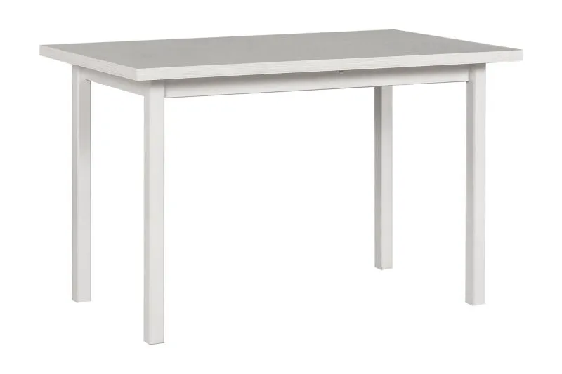 Tavolo da pranzo allungabile RAIVIS bianco | 70 x 120/160 cm | Piano laminato antigraffio | Design moderno