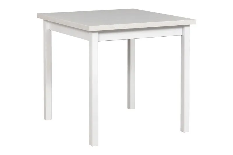 Tavolo quadrato bianco LIGA | Laminato antigraffio | Facile da abbinare | 80 x 80 cm | Gambe in legno