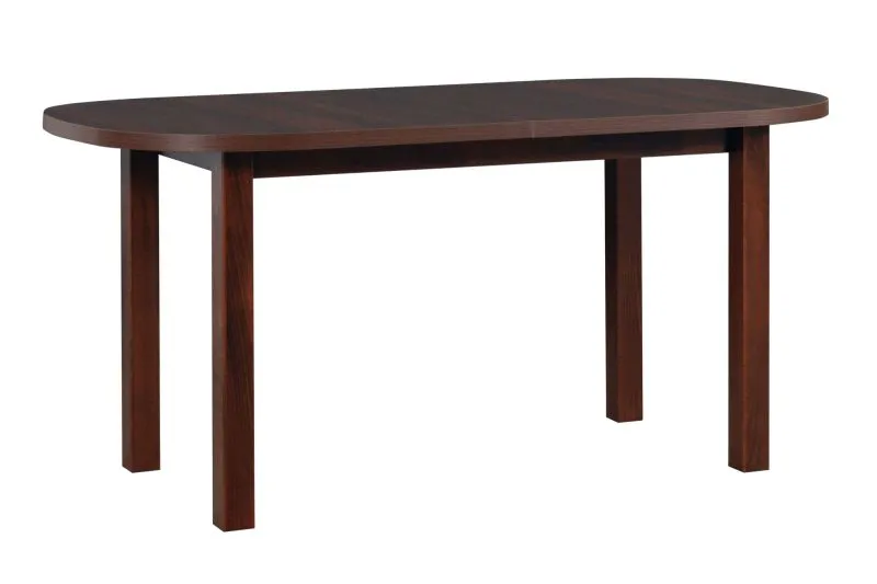 Tavolo pranzo MARITE | Look noce moderno | 80 x 160/200 cm | Piano laminato antigraffio | Gambe in legno massiccio