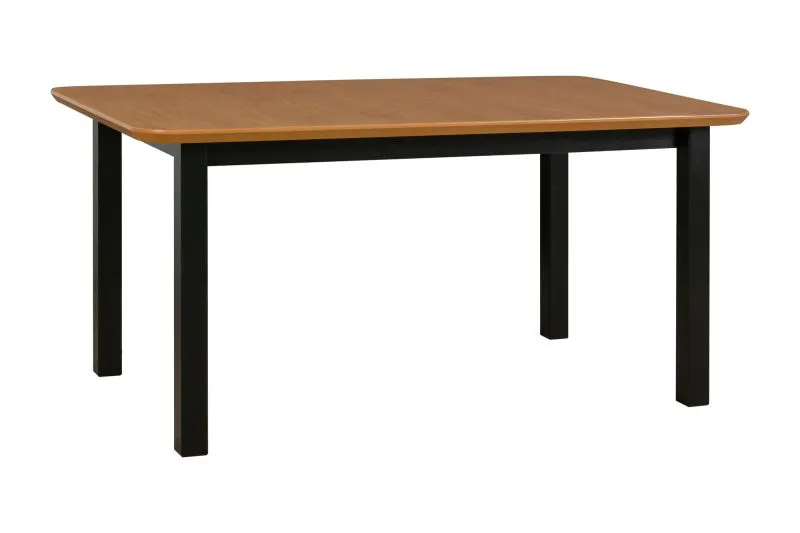Tavolo da pranzo moderno AIGARS | 90 x 160/200 cm | Piano impiallacciato rovere naturale | Facile da abbinare | Design elegante