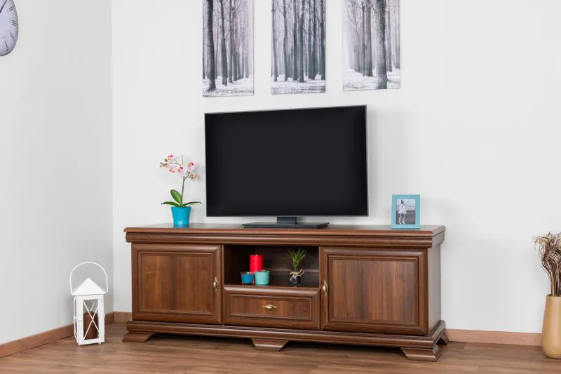 Mobile TV Sentis 07 marrone scuro | 59 x 158 x 46 cm | Stile country | Ampio spazio contenitivo