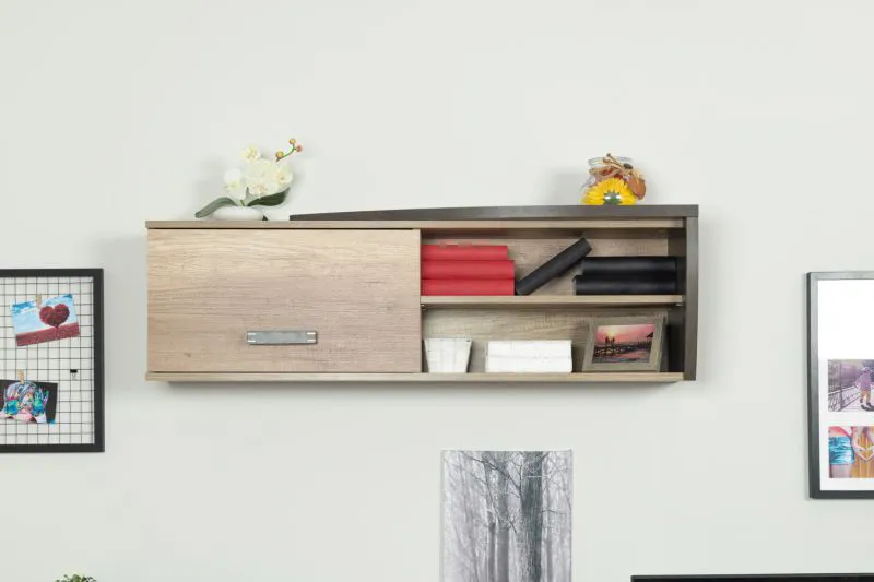 Pensile da soggiorno Sichling 11 | Cornice destra | Marrone rovere | 38 x 120 x 31 cm
