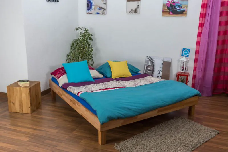 Letto futon in faggio massello oliato 180 x 200 cm | Design moderno | Alta stabilità | Lavorazione artigianale