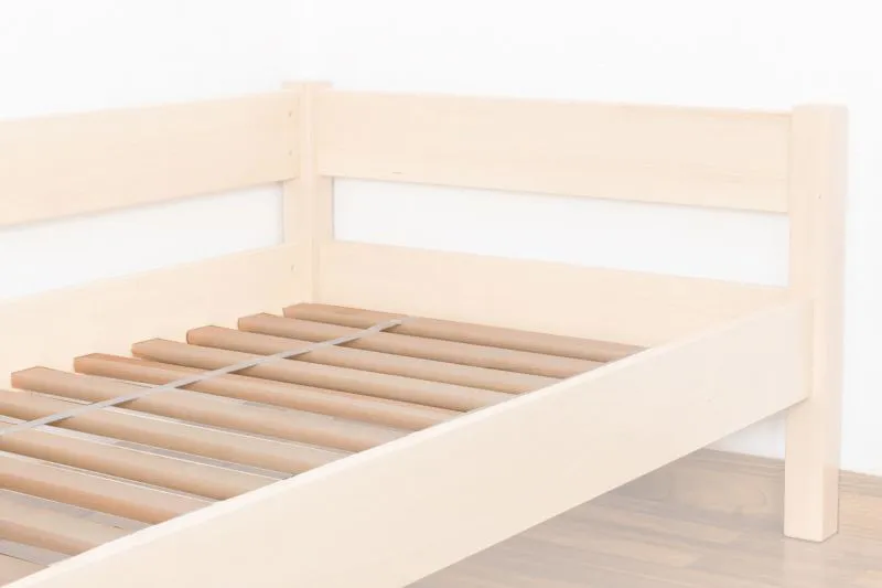 Letto matrimoniale con rete a doghe | 160 x 200 cm | Struttura robusta | Finitura marrone calda
