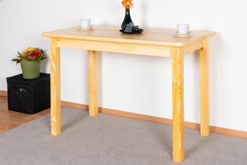 Tavolo rettangolare in pino massello naturale 001 | 75 x 110 cm x 60 | Design moderno e robustezza