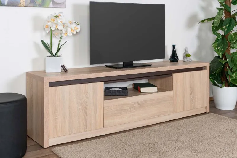 Mobile porta TV Popondetta 11 | Rovere Sonoma | 52 x 180 x 38 cm | Design moderno e pratico