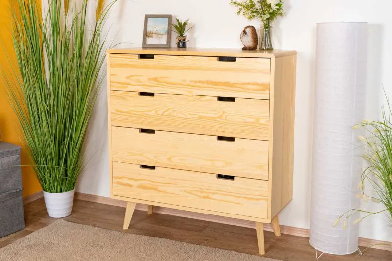 Cassettiera in pino massiccio naturale Aurornis 33 | 104 x 96 x 40 cm | Design moderno | Alta qualità