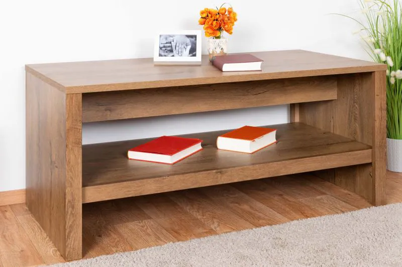 Tavolino Selun 07 | Rovere marrone scuro | 53 x 120 x 60 cm | Stile moderno e funzionale