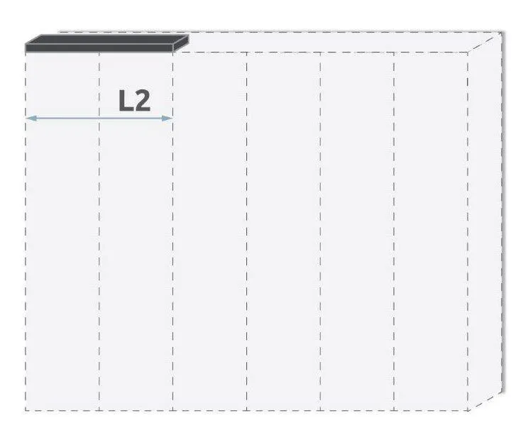 Cornice bianca per armadio battente Faleasiu | 92 cm | Truciolato laccato UV | Design elegante