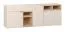 Credenza "Sarandi" 17, beige, maniglie e gambe: rovere, 3 ante, 6 scomparti, 2 vani a giorno, 1 cassetto, Ssitema "Soft-Close", 187 x 42 x 70 cm