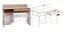 Scrivania Fafe 02, colore: rovere riviera / bianco - Dimensioni: 87 x 110 x 55 cm (H x L x P)
