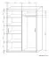 Armadio scorrevole Sepatan 07 | Wengé e Rovere Sonoma | 210 x 120 x 60 cm | Design moderno e funzionale