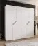 Armadio | 4 ante | colore: bianco | 2 scomparti | 2 appendiabiti | maniglie: cashmere | funzione soft-close | dimensioni: 200 x 52 x 202 cm | bordi ABS