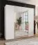 Armadio ad ante battenti "Rida" 09, bianco, maniglie: oro, 2 ante a specchio, 2 scomparti, Sistema "Soft-Close", bordi in ABS, 200 x 52 x 202 cm