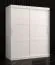 Armadio 5 scomparti Liskamm 09 bianco opaco | 200 x 150 x 62 cm | Ampio spazio e ante scorrevoli