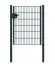 Cancello per recinzione 1 anta, Luce netta: 95 cm, Larghezza totale incl. pali: 107 cm, Stile: verniciato in antracite, Altezza: 123 cm