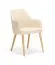 Sedia da pranzo Vejigas 01 | Beige e rovere | Gambe in faggio massiccio | Seduta imbottita melange | 54 x 58 x 85 cm