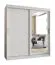 Armadio scorrevole Bernina 14 | 10 scomparti | Bianco | 1,8 m | Specchio integrato | 2 barre appendiabiti | Guide in alluminio