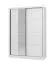 Armadio ad ante scorrevoli "Apatin" 07, bianco opaco, 1 anta a specchio, 5 ripiani, 2 barre appendiabiti, bordi in ABS, 155 x 60 x 215,5 cm
