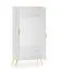 Armadio Breckenridge 01 bianco | 195 x 92 x 53 cm | 2 ante con chiusura ammortizzata | Appendiabiti e scomparti | ABS