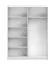 Armadio scorrevole 2 ante con specchio | Rovere Sonoma e bianco | 6 scomparti | 200 x 150 x 61 cm | Serie Bucegi