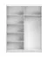 Armadio scorrevole Bucegi 07 | Rovere Sonoma e grigio | Specchio | 2 ante | 6 scomparti | 61 x 150 x 200 cm