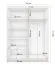 Armadio scorrevole Bucegi 18 bianco | 2 ante con specchio | 6 scomparti | Alluminio | 200 x 150 x 61 cm