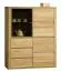 Vetrinetta Jussara 10 | Rovere parzialmente massello naturale | 150 x 124 x 42 cm | Design moderno