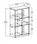 Cassettiera per cameretta "Walter" 07 | Bianco lucido e viola | 133 x 80 x 40 cm | Stile moderno