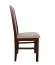 Sedia classica in legno di faggio | Finitura noce | Seduta imbottita schiuma T-25 | Schienale parzialmente imbottito | Stile senza tempo