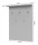 Appendiabiti Garim 56 bianco lucido | 100 x 76 x 17 cm | 5 ganci e ripiano | Design moderno