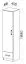Armadio cameretta "Frank" 05 | Ante battenti | Bianco/Blu | 189 x 45 x 40 cm