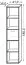 Scaffale alto Palpala 01 | rovere Sonoma e bianco | 180 x 41 x 35 cm | Design moderno