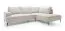 Divano angolare Barlby 02 beige | Penisola destra | Velluto a coste | Molle Nosag | 83 x 275 x 195 cm