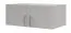 Top per armadio Edegem 03 | Bordi in ABS | Colore: grigio platino | 100 x 61 x 40 cm | 2 ante | 1 scomparto grande