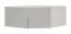 Estensione per armadio ad angolo Edegem 04 | colore: grigio platino | 1 anta | 1 scomparto | bordi in ABS | 95 x 95 x 40 cm
