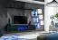 Pensile moderno push-to-open Volleberg 06 | Nero/Bianco | LED blu | 140 x 260 x 40 cm