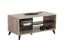 Tavolino salotto Vracar 02 | Rovere grigio e nero | 1 ripiano | Bordi ABS | 47 x 102 x 50 cm