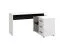 Scrivania ad angolo Batani 03 | Bianco e nero | 3 cassetti | 2 scomparti | Bordi ABS | 75 x 137,5 x 101,5 cm