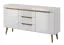 Cassettiera Cathcart 07 | Rovere riviera e bianco | 83 x 160 x 40 cm | 4 vani spaziosi