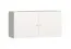 Pensile Aenna 84 | Design moderno e robusto | Bianco/Grigio | 50,5 x 33,5 x 100,5 cm