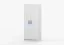 Armadio bianco a 2 ante battenti "Smolikas" 67 | 5 scomparti | Maniglie blu in legno | 192 x 80 x 50 cm