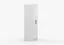 Armadio bianco a 2 ante battenti "Smolikas" 67 | 5 scomparti | Maniglie blu in legno | 192 x 80 x 50 cm