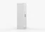 Armadio battente Smolikas 68 | Bianco, 2 ante, 5 scomparti, barra appendiabiti | Maniglie verde | 192 x 80 x 50 cm
