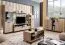 Tavolino salotto Vracar 02 | Rovere grigio e nero | 1 ripiano | Bordi ABS | 47 x 102 x 50 cm