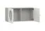Armadio a muro moderno Aenna 93 | 2 ante | Scomparti spaziosi | Maniglie rovere | Bianco/Grigio | 50,5 x 100,5 x 33,5 cm