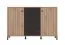 Madia "Kladovo", color rovere Artisan/nero, 2 ante a battenti, 4 scomparti, 4 cassetti, bordi in ABS, 138 x 40 x 90 cm