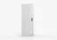 Armadio guardaroba Smolikas 72 bianco | 2 ante battenti | 5 ripiani | barra appendiabiti | maniglie grigio legno | 192 x 80 x 50 cm