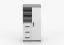 Armadio battente Smolikas 40 | Bianco e grigio | 7 scomparti, 3 cassetti | Maniglie legno grigio | 159 x 80 x 40 cm
